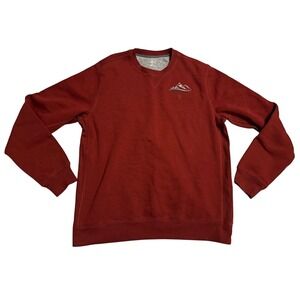 GH Bass Co Mens Large Red Crewneck Sweatshirt Gaither Family Fest Embroidered